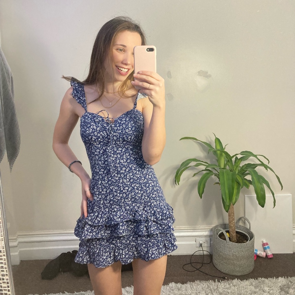 Sundae Muse blue floral dress
